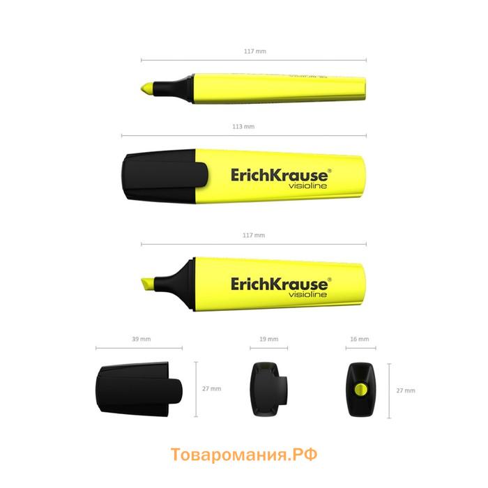 Набор маркеров текстовыделителей 4 цвета, 0.6-5.2 мм, ErichKrause V-12