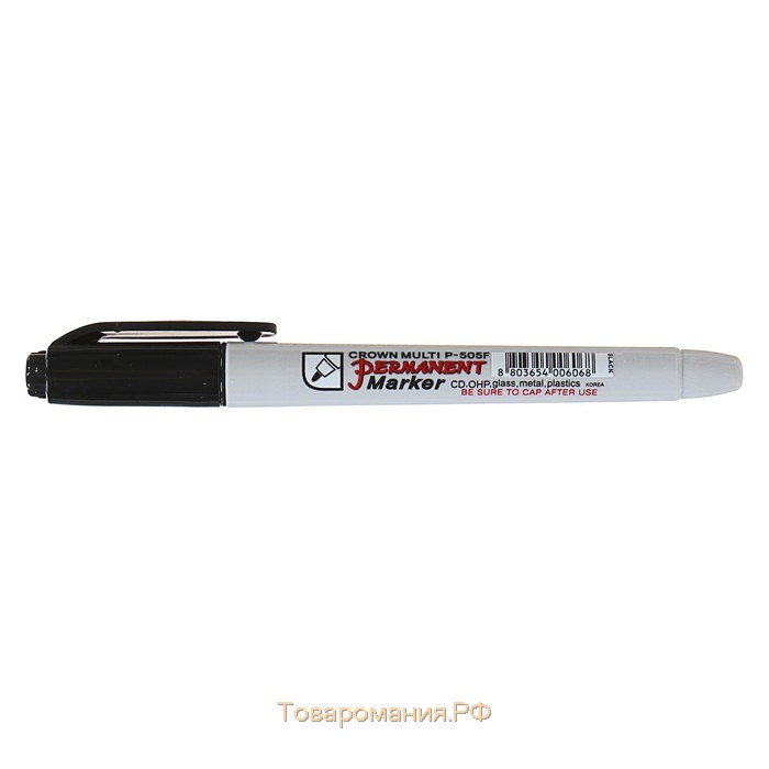 Маркер перманентный Crown Multi Marker Super Slim, 1.0 мм, пулевидный, чёрный