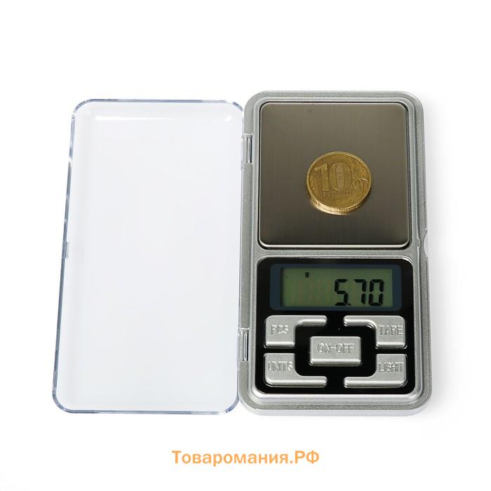 Весы электронные LVU-02, до 200 г, портативные, серые