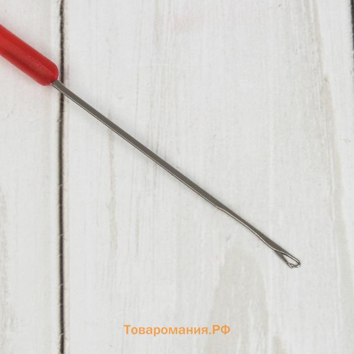 Игла для поднятия петель, 15 см, красная, цена за 1 штуку