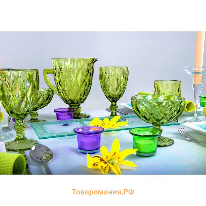 Кувшин для воды Magistro «Круиз», 1.1 л, 14×19.5 см, стекло, зелёный