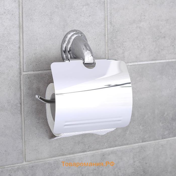 Держатель для туалетной бумаги с крышкой Accoona A11105, хром