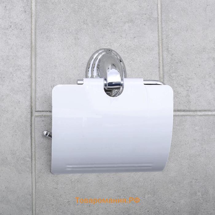 Держатель для туалетной бумаги с крышкой Accoona A11105, хром