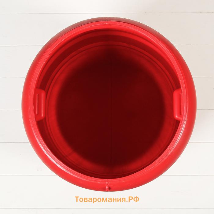 Бочка пищевая, 50 л, горловина 27 см, пластиковая, с крышкой, МИКС
