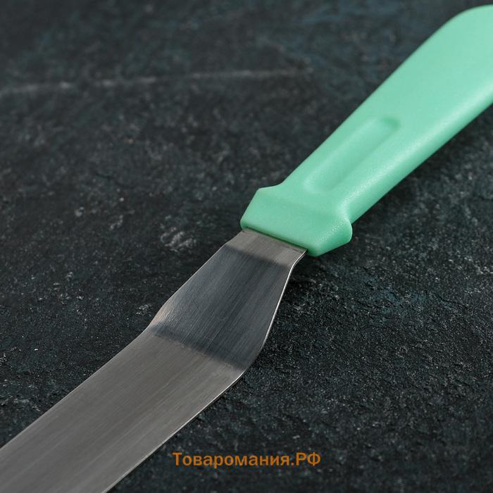 Кондитерская лопатка - палетка, изогнутая, 37 см, рабочая часть 25 см, чёрная