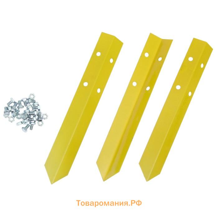 Клумба оцинкованная, d=80 см, высота бортика 15 см, жёлтая, Greengo