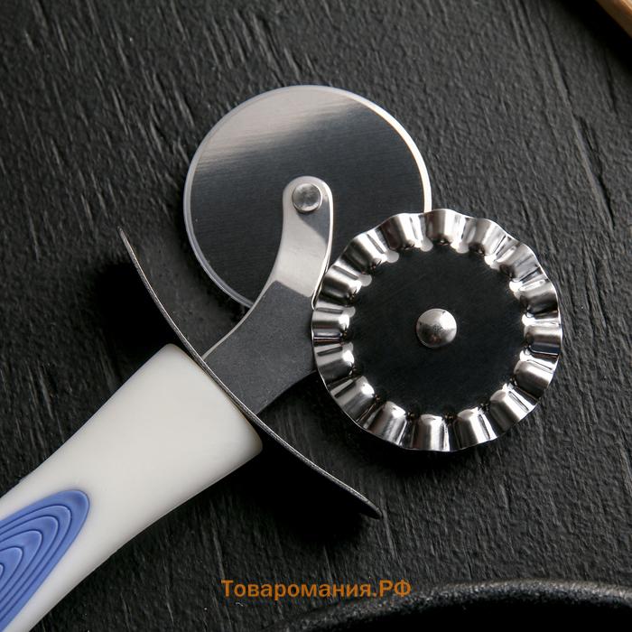 Нож для пиццы и теста  Style, 18.5 см, ручка soft - touch, МИКС