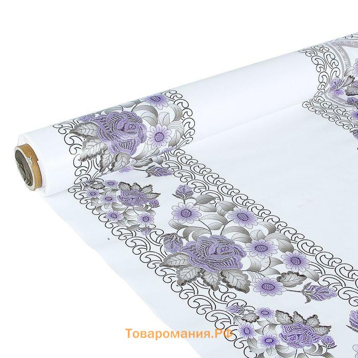 Клеёнка на стол , на нетканой основе, ширина 137 см, толщина 0.19 мм, рулон 20 м