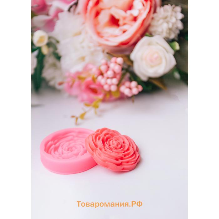 Молд «Прекрасная роза», силикон, 5.7×5.7×1.2 см, МИКС