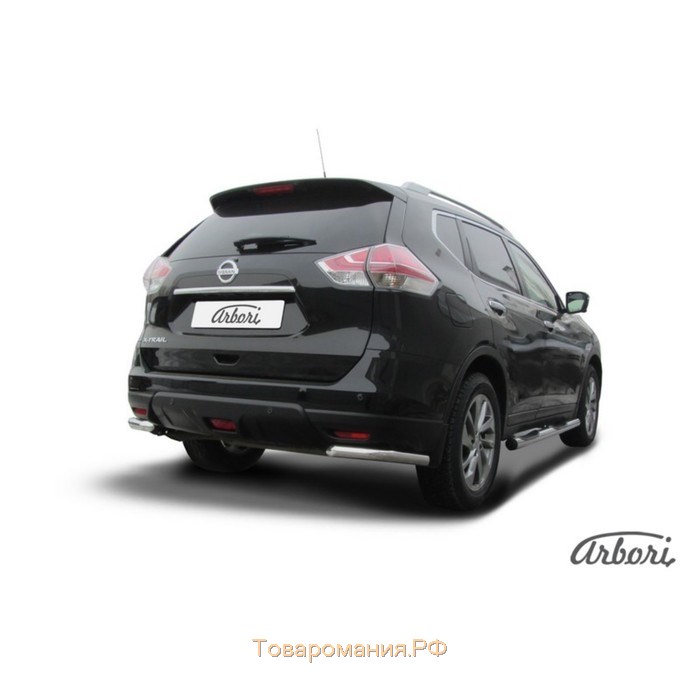 Защита заднего бампера "уголки" Arbori d57 NISSAN X-TRAIL 2015-