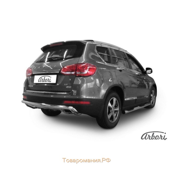 Защита заднего бампера Arbori d57 HAVAL H6 2014-