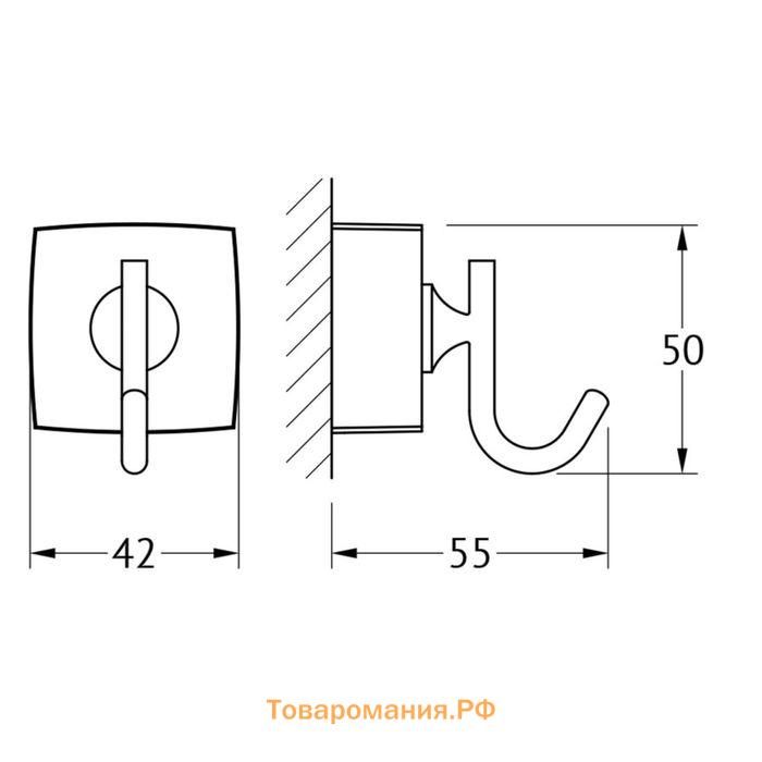 Крючок, хром, FBS