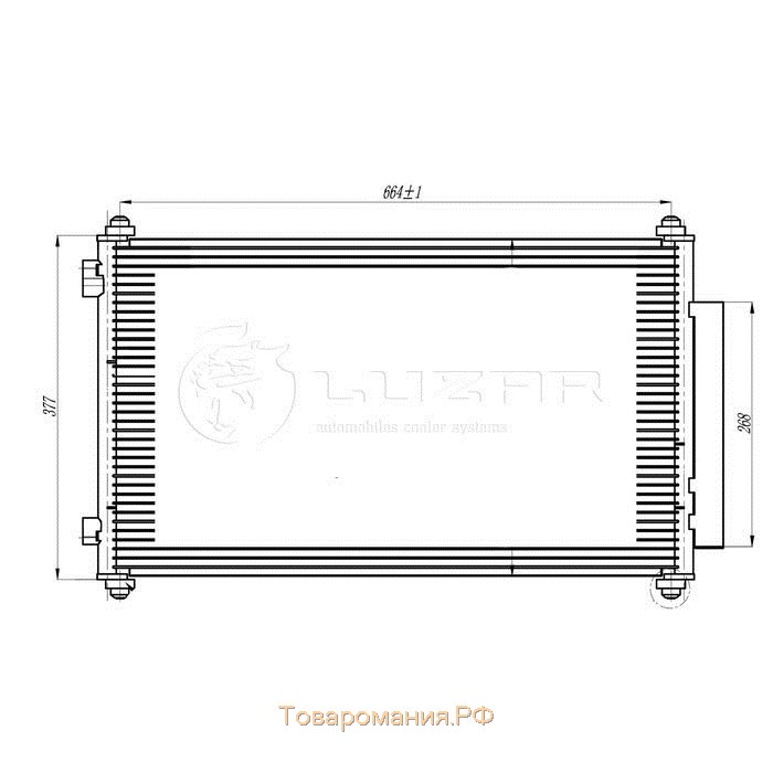 Радиатор кондиционера CR-V (06-) Honda 80110-SWA-A01, LUZAR LRAC 23ZP