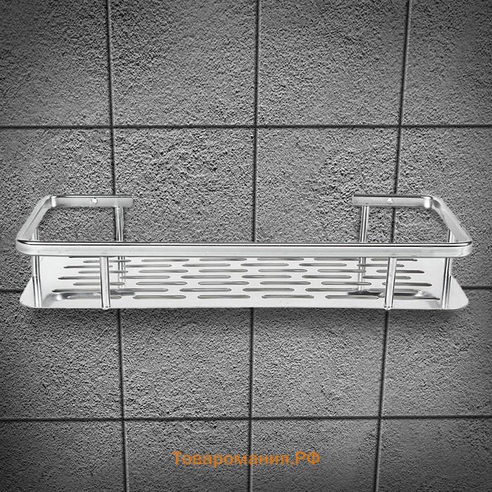 Полка для ванной комнаты, 31.5×13×5 см, алюминий
