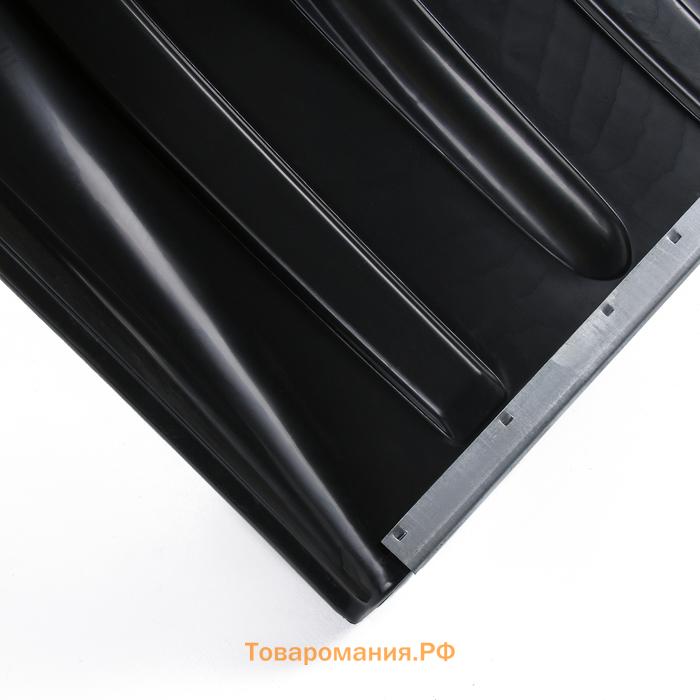 Ковш лопаты для уборки снега, 400×400 мм, пластик, оцинкованная планка, тулейка 32 мм