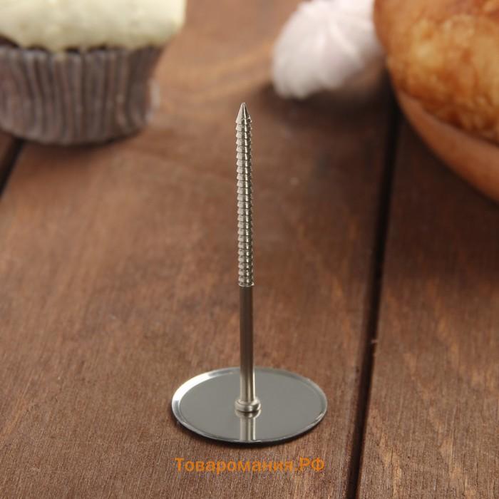 Гвоздь кондитерский, 3.5×7 см, серебристый