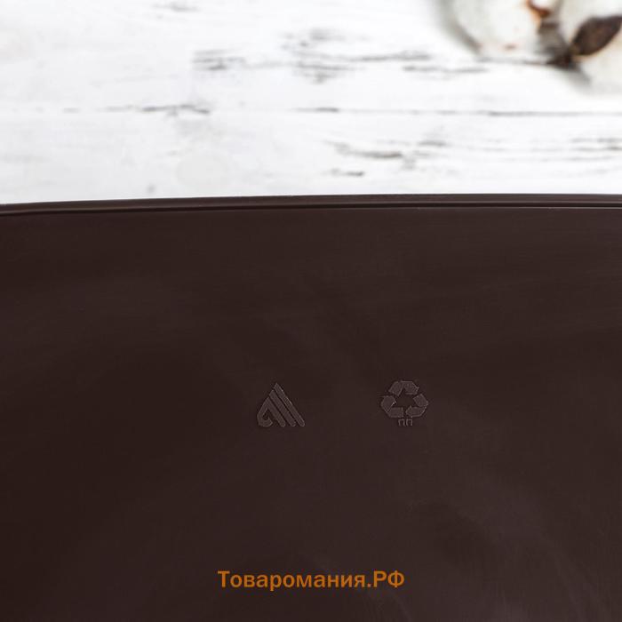 Корзина для хранения «Плетёнка», 34,5×30×22,5 см, коричневая