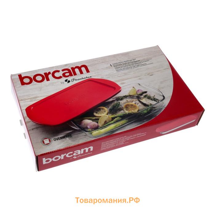 Форма для запекания и выпечки из жаропрочного стекла Borcam, 1,95 л, с крышкой