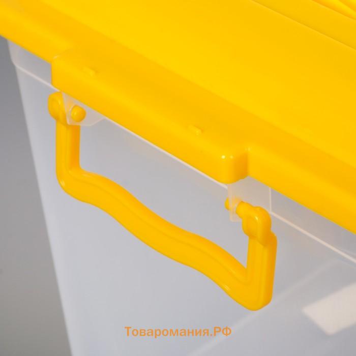 Контейнер для хранения с крышкой Альтернатива, 12 л, 28.2×26.1×28 см, пластик, прозрачный