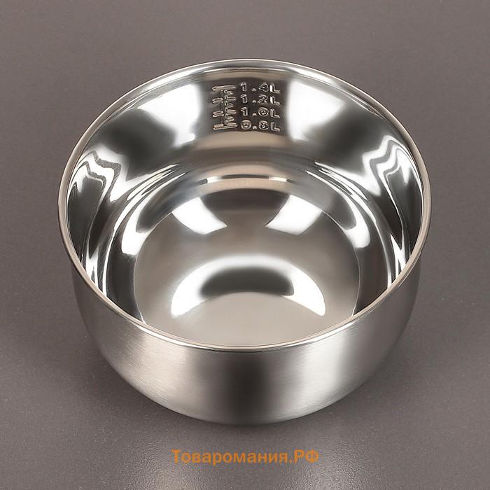 Миска с мерной шкалой, 1.4 л, d=17 см, нержавеющая сталь