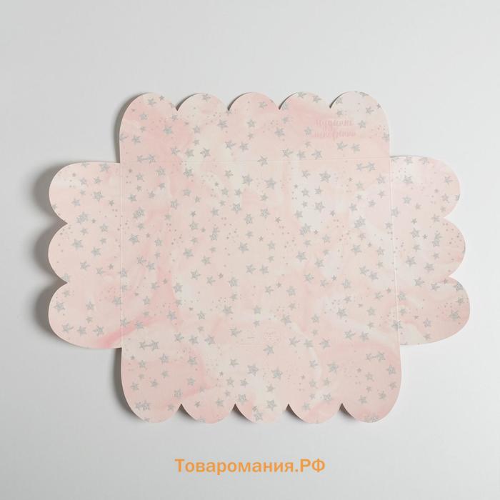 Коробка для печенья, кондитерская упаковка с PVC крышкой, «Чудесных мгновений», 20 х 30 х 8 см