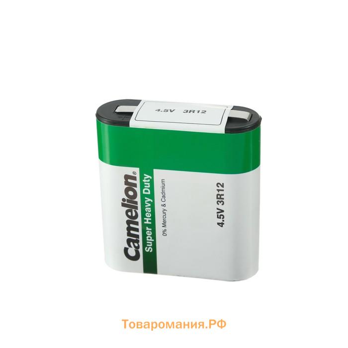 Батарейка солевая Camelion Super Heavy Duty, 3R12-1S (3R12-SP1G), 4.5В, спайка, 1 шт.