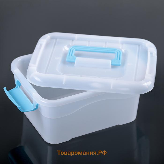 Контейнер для хранения «Дипломат», 1.7 л, 20.5×15×9.5 см, крышка с ручкой на защёлке, белый