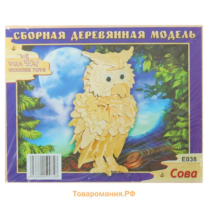 3D-модель сборная деревянная Чудо-Дерево «Сова»