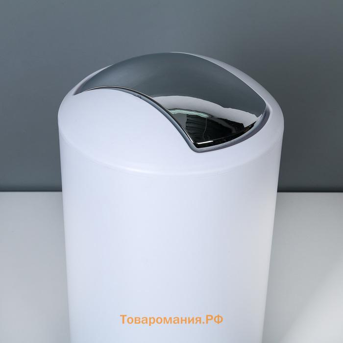 Аксессуары для ванной SAVANNA «Сильва», 6 предметов, дозатор, мыльница, 2 стакана, ёршик, ведро, белые