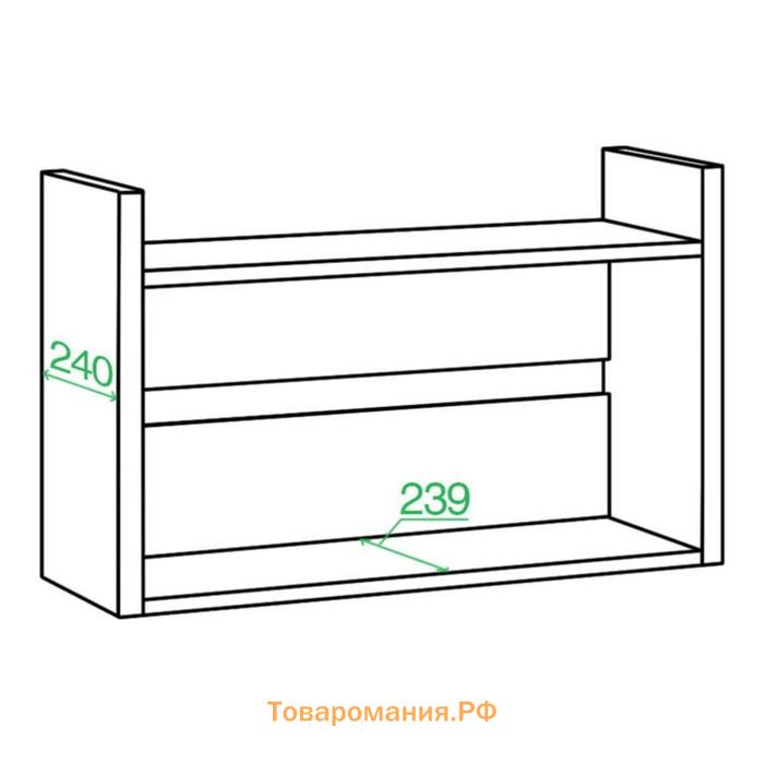 Полка, 700 × 240 × 432 мм, цвет карамель/венге