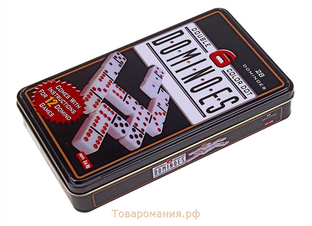 Домино пластиковое "Тамарон", настольная игра, 19 х 12 см, костяшка 5 х 2.5 см, 28 штук