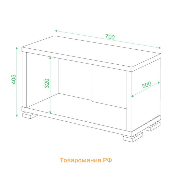 Стеллаж, 700 × 300 × 410 мм, цвет нельсон