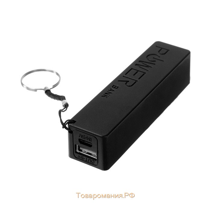 Внешний аккумулятор PB-03, 2200 мАч, USB, 1 А, крепление кольцо, чёрный