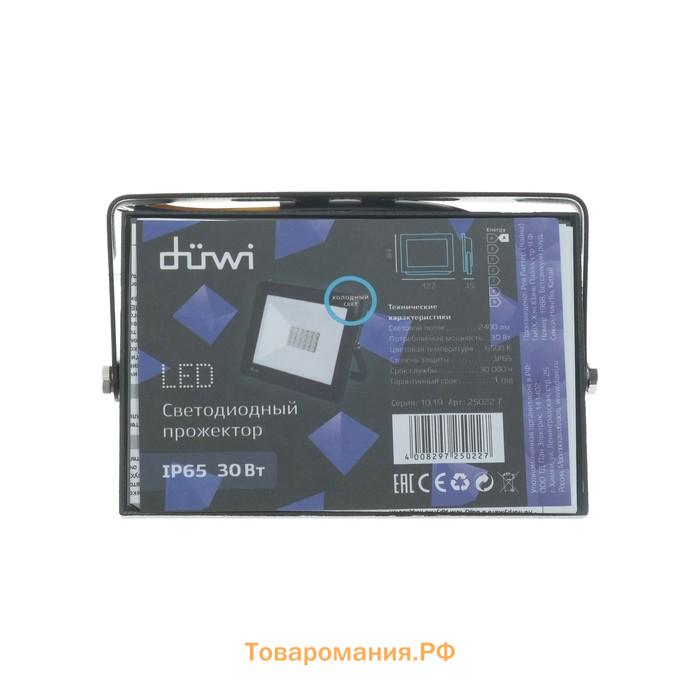 Прожектор светодиодный Duwi eco, 30 Вт, 6500 К, 2400 Лм, IP65