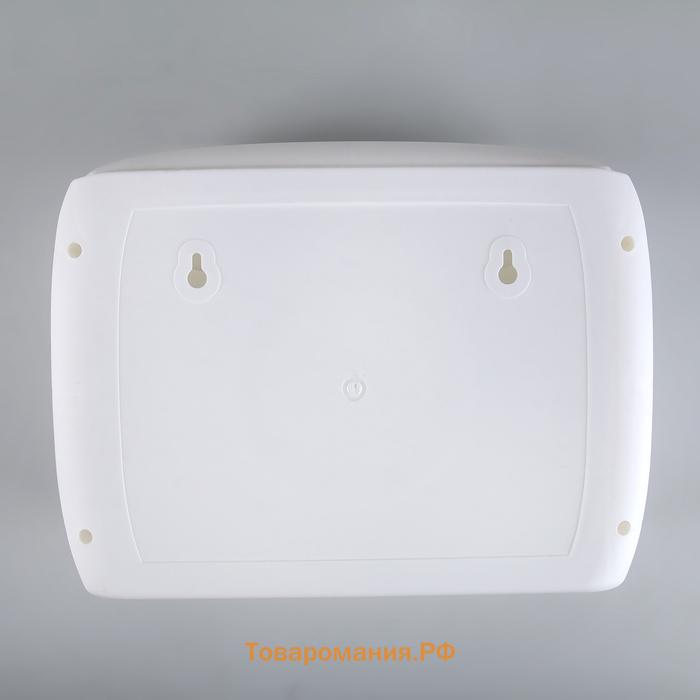 Диспенсер для бумажных полотенец в листах, пластик, 27×11.5×21 см, белый