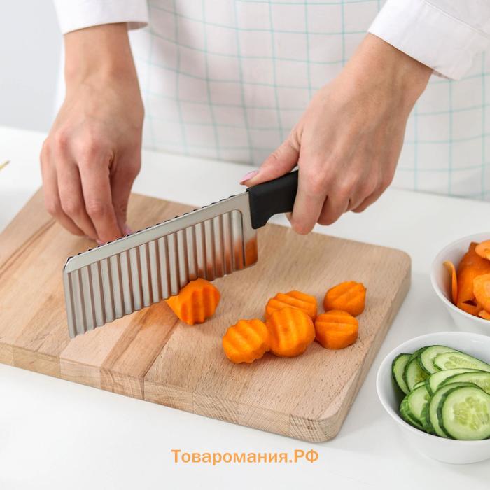 Нож для фигурной резки  «Помощник», 26 см, чёрный