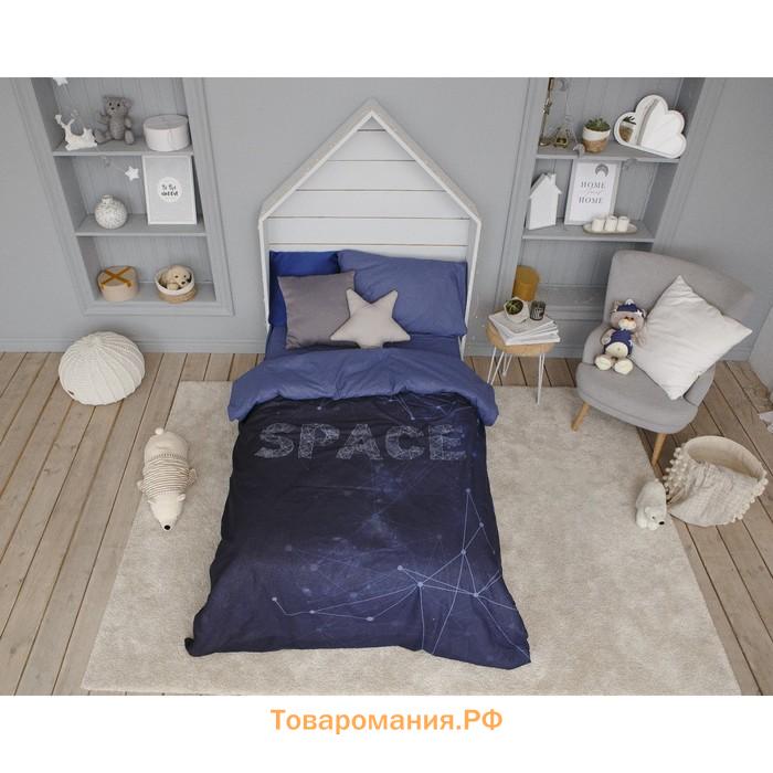 Постельное бельё 1,5 сп.  «Space» 145×210 см, 150×210 см, 50×70 см-1 шт, поплин, 100 % хлопок