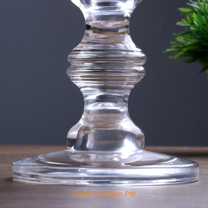 Стеклянный подсвечник на 1 свечу «Честность», прозрачный, 22×11×11 см