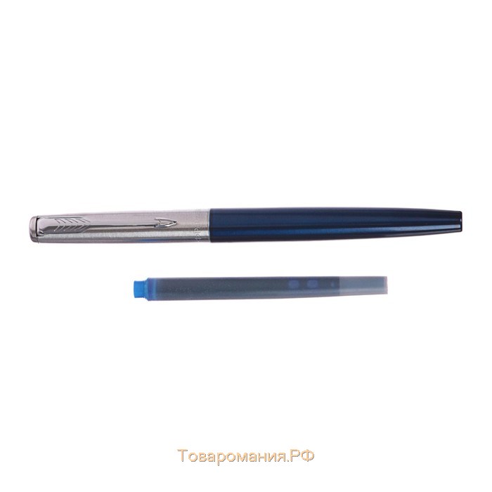 Ручка перьевая Parker Jotter Core F63 Royal Blue CT M, корпус из нержавеющей стали