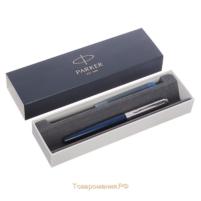 Ручка перьевая Parker Jotter Core F63 Royal Blue CT M, корпус из нержавеющей стали