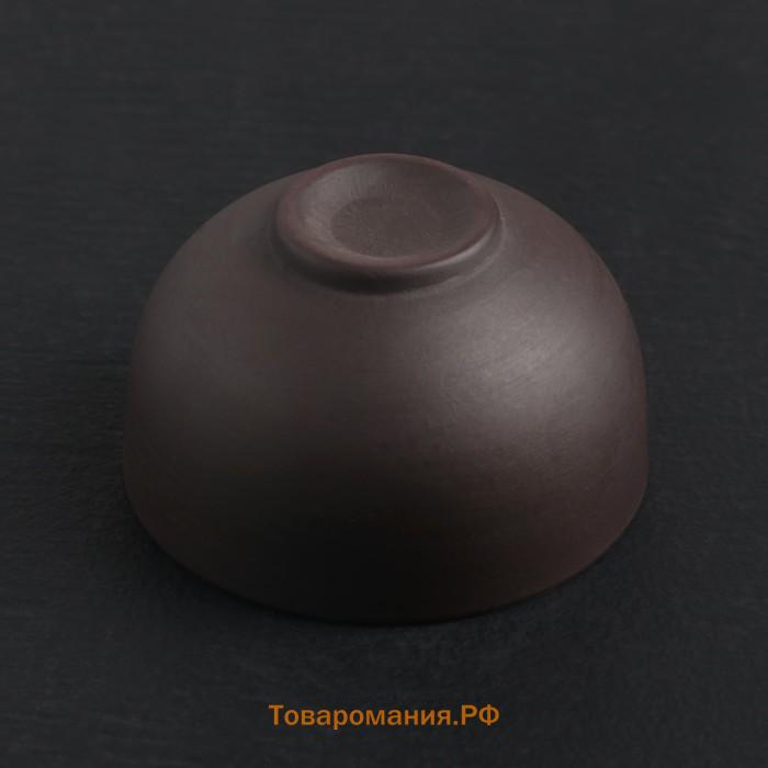 Пиала «Красная глина», 40 мл, d=5.5 см, керамика, коричневый