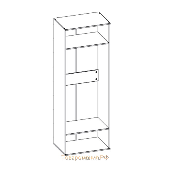 Шкаф 2-хдверный для одежды «Латте 2», 876×456×2134 мм, цвет бодега cветлый / орех донской