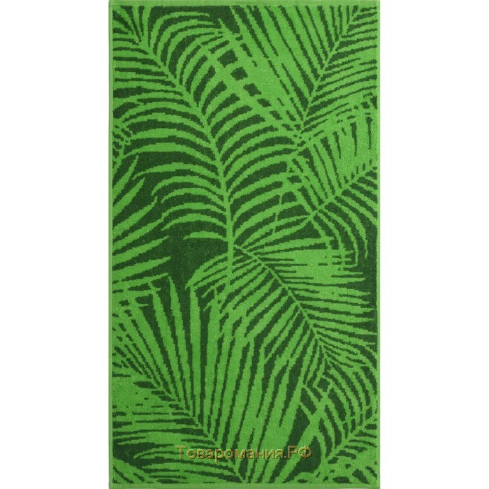 Полотенце махровое Tropical color, 50х90см, цвет зеленый, 360гр/м, хлопок