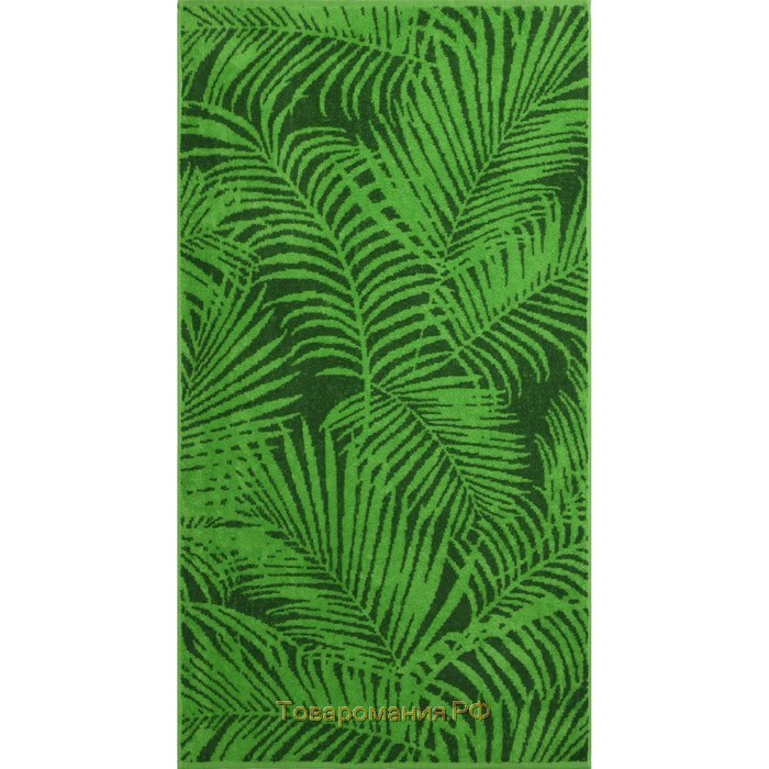 Полотенце махровое Tropical color, 50х90см, цвет зеленый, 360гр/м, хлопок