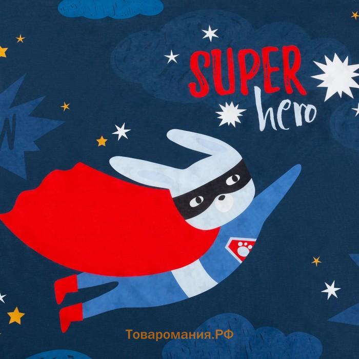 Постельное бельё «» 1.5 сп Super hero 143*215 см, 150*214 см, 50*70 см -1 шт,100% хл, бязь