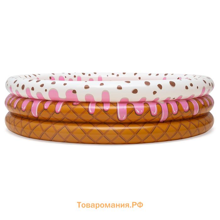 Бассейн надувной Sundae Funday, 160 x 160 х 38 см, 51144 Bestway