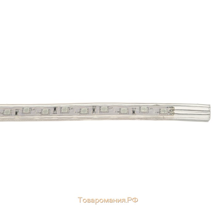 Светодиодная лента Ecola 14 × 7 мм, 50 м, IP68, SMD5050, 60 LED/м, 14.4 Вт/м, 220 В, свечение RGB