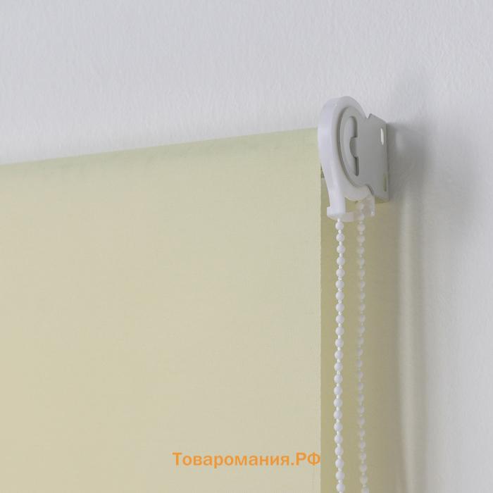 Штора рулонная «Механика», 90×180 см (с учётом креплений 3.5 см), бежевая
