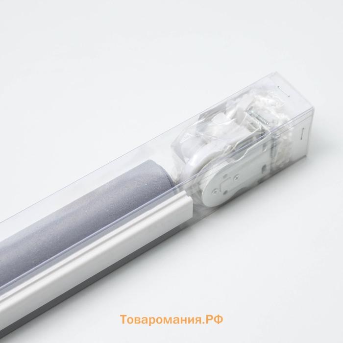 Штора рулонная «Механика. Блэкаут», 50×180 см (с учётом креплений 3.5 см), серая