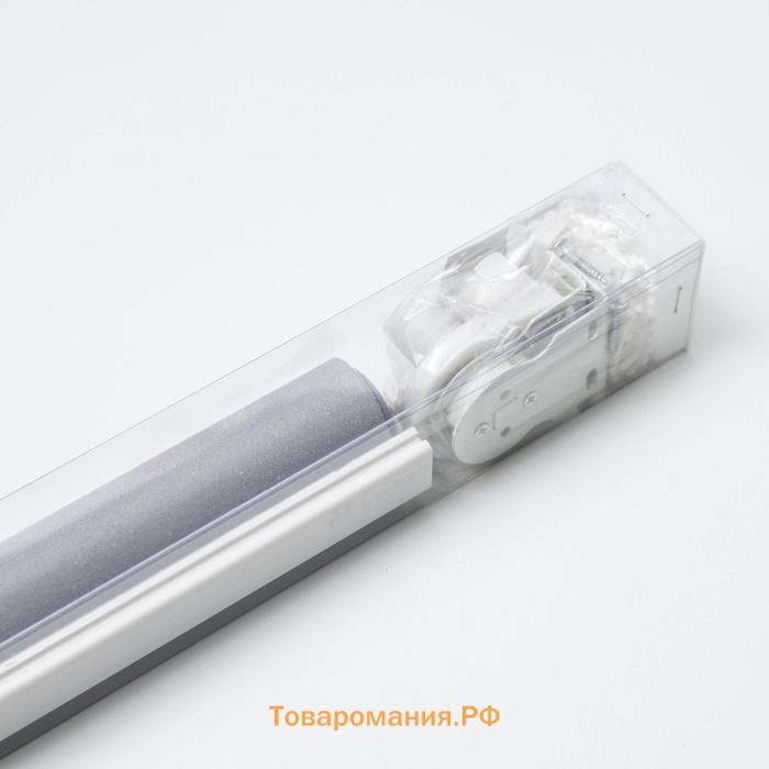 Штора рулонная «Механика. Блэкаут», 100×180 см (с учётом креплений 3.5 см), серая